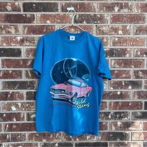 Vintage Blue Wild Stang Graphic single stitch T-Shirt